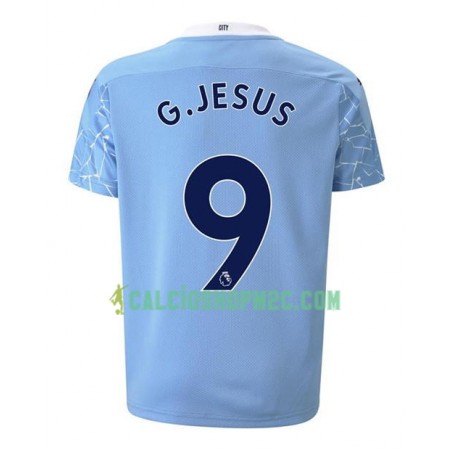 Manchester City Gabriel Jesus 9 Maglia Prima 2020/2021 Manica Corta